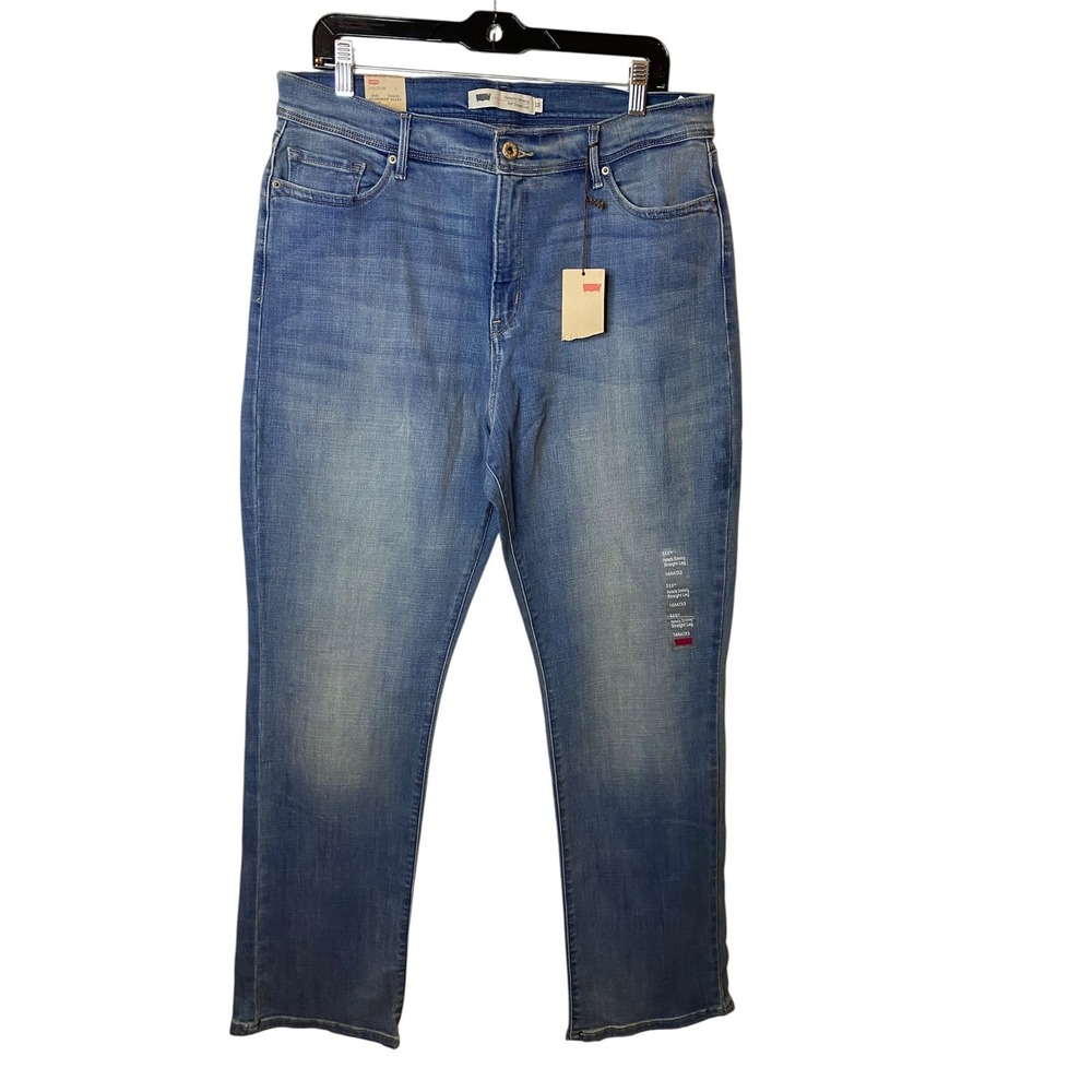 Levis 512 Perfectly Slimming Straight Leg Jeans Womens 16 33x31 Blue Stretch